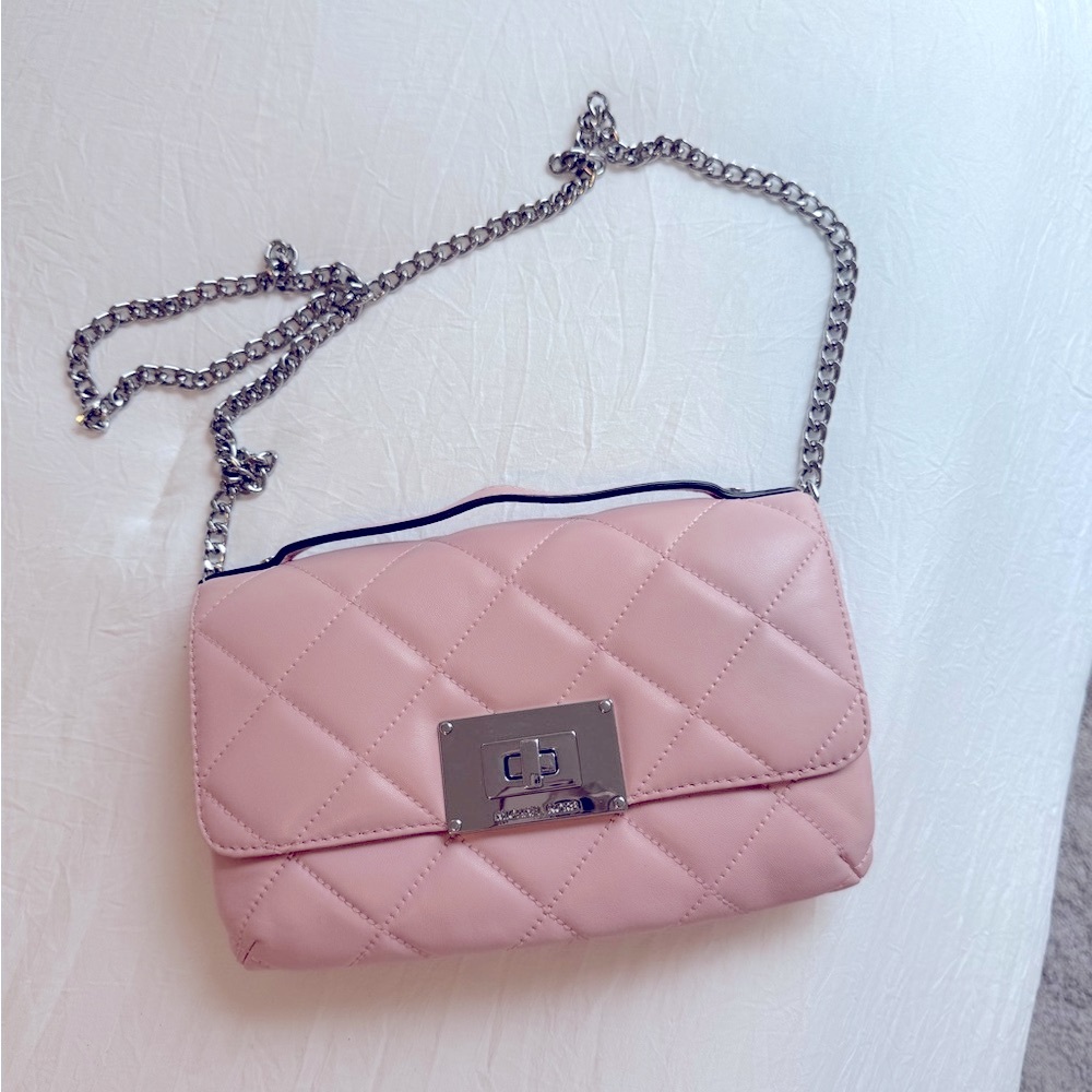Michael Kors Pink Quilted Crossbody Bag